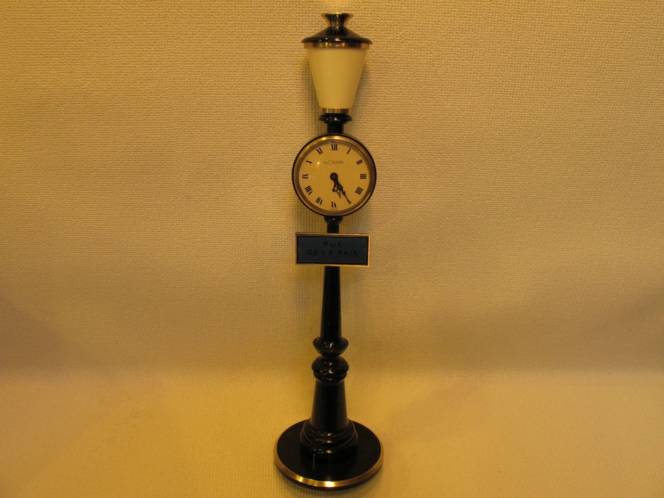 Vintage LeCoultre Rue De La Paix 8 Day Lamp Post Clock
