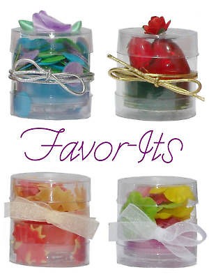 48 Clear Favor Boxes Wedding Bridal Decorations ~ Round Tube Packaging