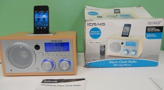 Craig iCraig CMB3215 Alarm Clock Digital FM Radio Charging Dock 4 