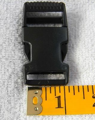 inch Black Plastic Contoured Buckles for Dog Collars Webbing 