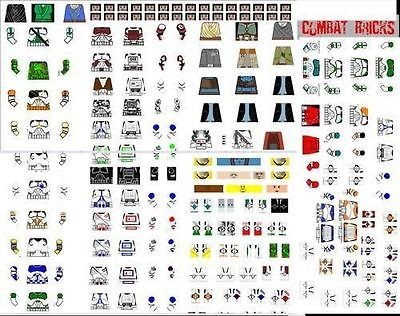 Lego Star Wars Clone trooper Jedi decal for Minifigure Custom decals