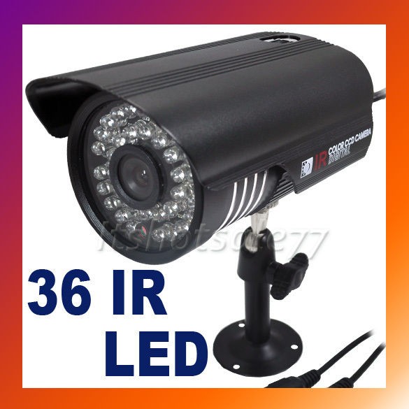 36 LED Color CCTV IR Day/Night Vision Digital CMOS Video Camera Black