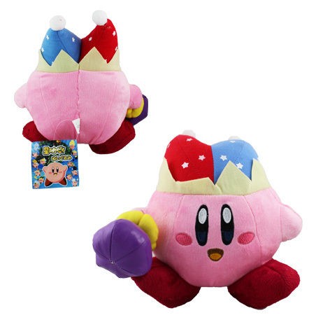 KIRBY Jumbo w/Stars Red Blue Cap 8 Soft Plush Toy