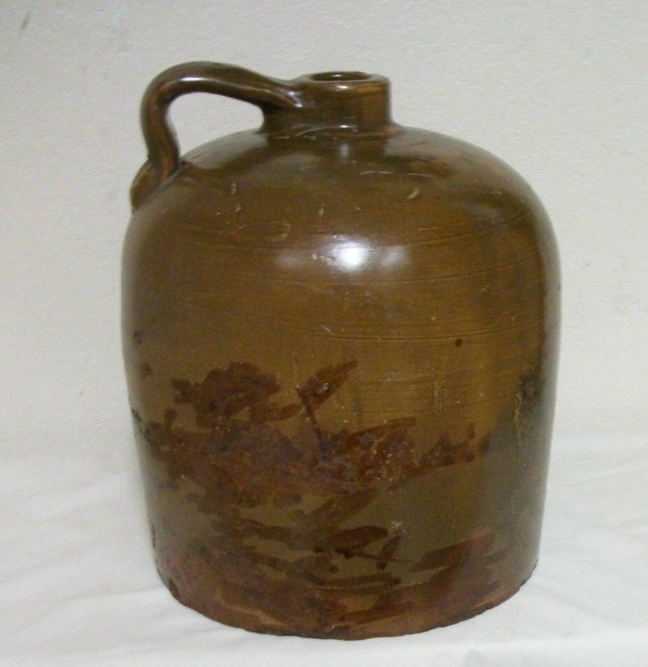 Two Gallon Beehive Style Multi Colored Stoneware Jug