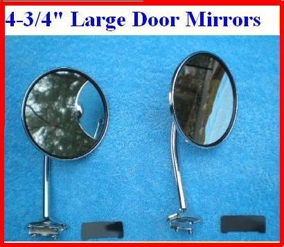 Universal Large 4 3/4 Door Mirrors Hot Rod Rat Rod Streetrod Antique 