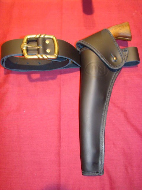   WAR / WESTERN CAVALRY, LH LEATHER FLAP HOLSTER RIG (REM. / COLT