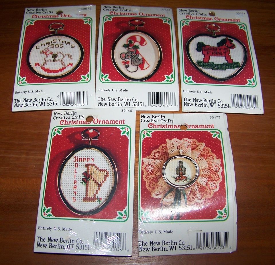 CHRISTMAS Cross Stich Christmas Ornaments Craft Kit choice NEW