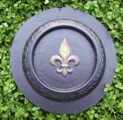 concrete mold fleur de lis mini birdbath plastic mold