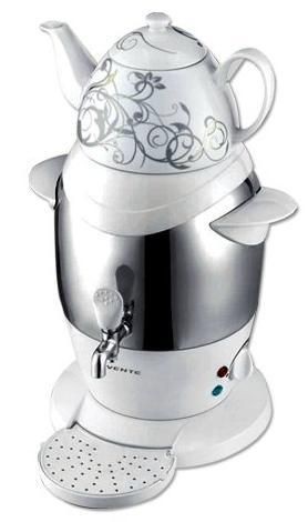 Ovente Samovar Stainless Steel Electric Tea Maker S21W, 1L Teapot & 3L 