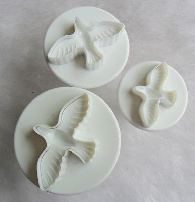 3PCS Dove Almighty baking Fondant Cake fondant flowers molding die 