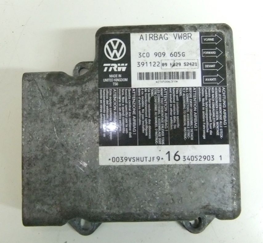 AIR BAG COMPUTER 3C0909605G VW PASSAT 06 07 REAR SEAT AIR BAGS CHIME 