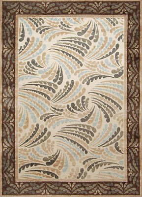 Modern Abstract Feathers Area Rug 7x10 Indoor/Outdoor Carpet   Actual 