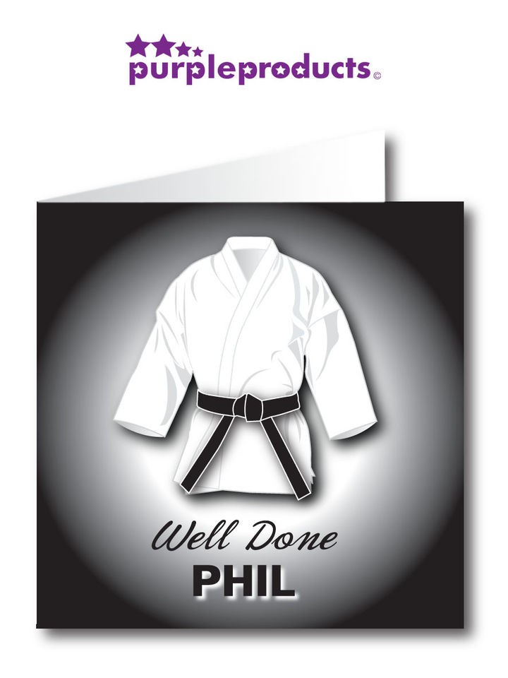   KARATE/KICKBOX​ING/JUDO/JU JITSU GI CONGRATULATION​S GRADING CARD