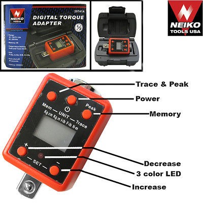   Torque Wrench Adaptor Electronic Unit Conversion for 3/8 Ratchet