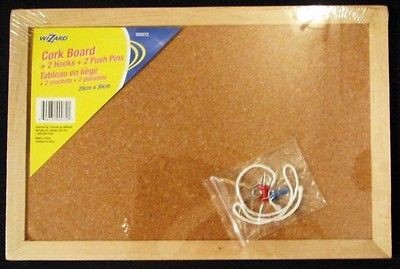 LOT 3x BULLETIN CORK NOTICE BOARD PIN MEMO WOODEN FRAMED OFFICE DESK 