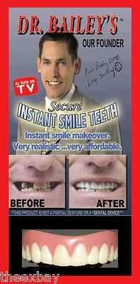 SECURE INSTANT SMILE False Fake Cosmetic Dentures Teeth