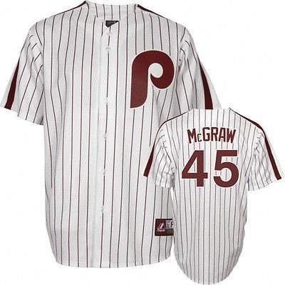 Tug McGraw Philadelphia Phillies Pinstripe Cooperstown Replica Jersey