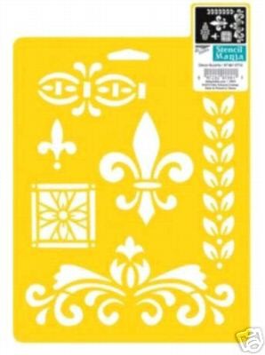 FLEUR DE LIS STENCIL ELEMENTS ICON ORNATE STENCILS TEMPLATE NEW DELTA 