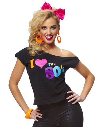 Retro Costume I Love 80s Halloween Theme Party T Shirt