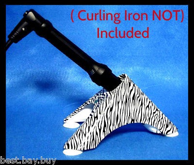   Professional Curler Holder   Curling & Flat Iron stand   Zebra