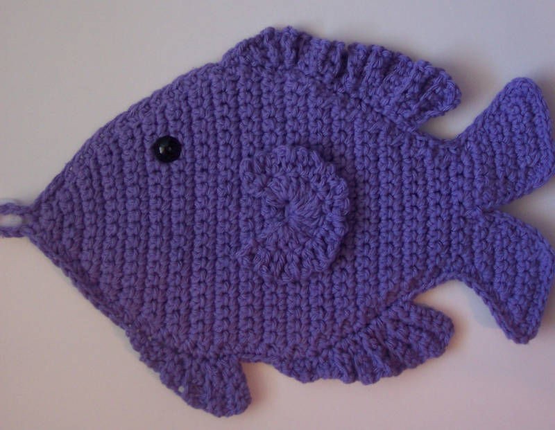 Crocheted Fish Kitchen Potholder Decoration