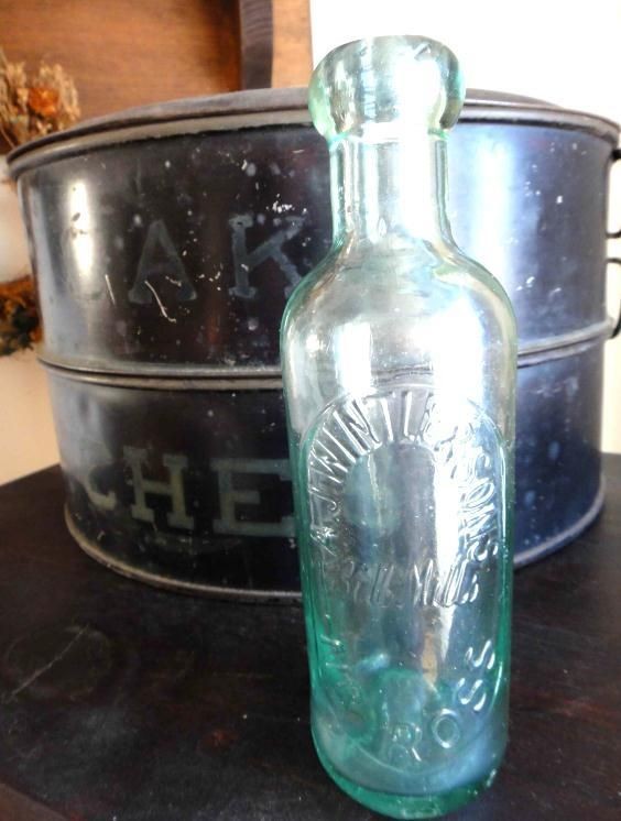 antique WINTLE SONS BLOB TOP mineral water BOTTLE green