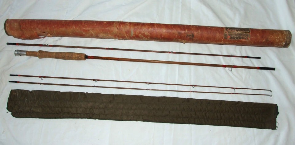   Grade genuine T. Cane Fly Rod. Custom Built. Cork Handle. OLD