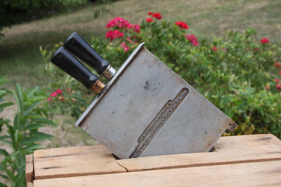 Waffle Iron For Armstrong Table Stove Vintage Antique Kitchen