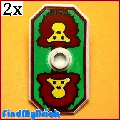 S003A Lego 2x Shield Knights Kingdom Rascus   Green NEW