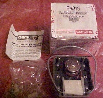 NOS Vintage Frigidaire Refer Evap. Fan Motor   Gem. P/N EM319   Frig 