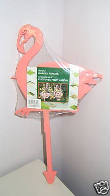 Garden FENCES Decor FLAMINGO Set Birds Animals YARD ART