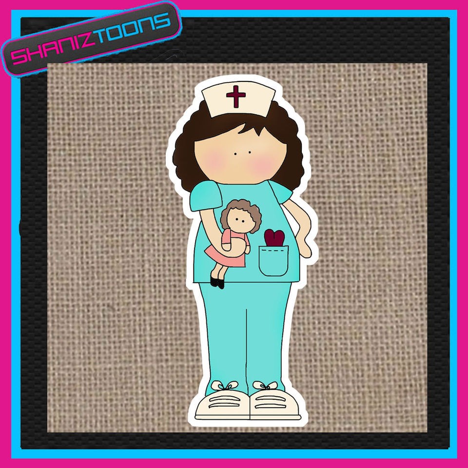 CUTE NURSE DESIGN JUTE SHOPPING LADIES GIFT BAG 001