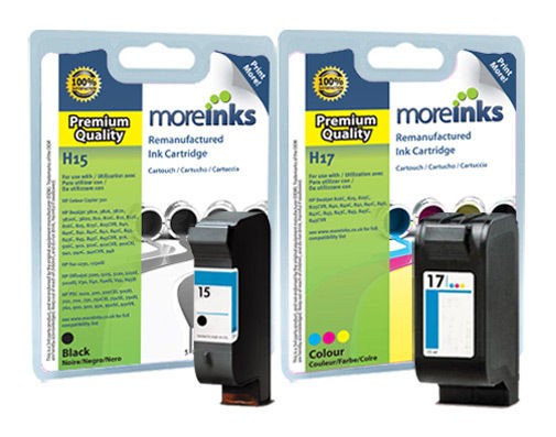 Remanufactured 15 / 17 Ink Cartridges for HP Deskjet PSC Printers