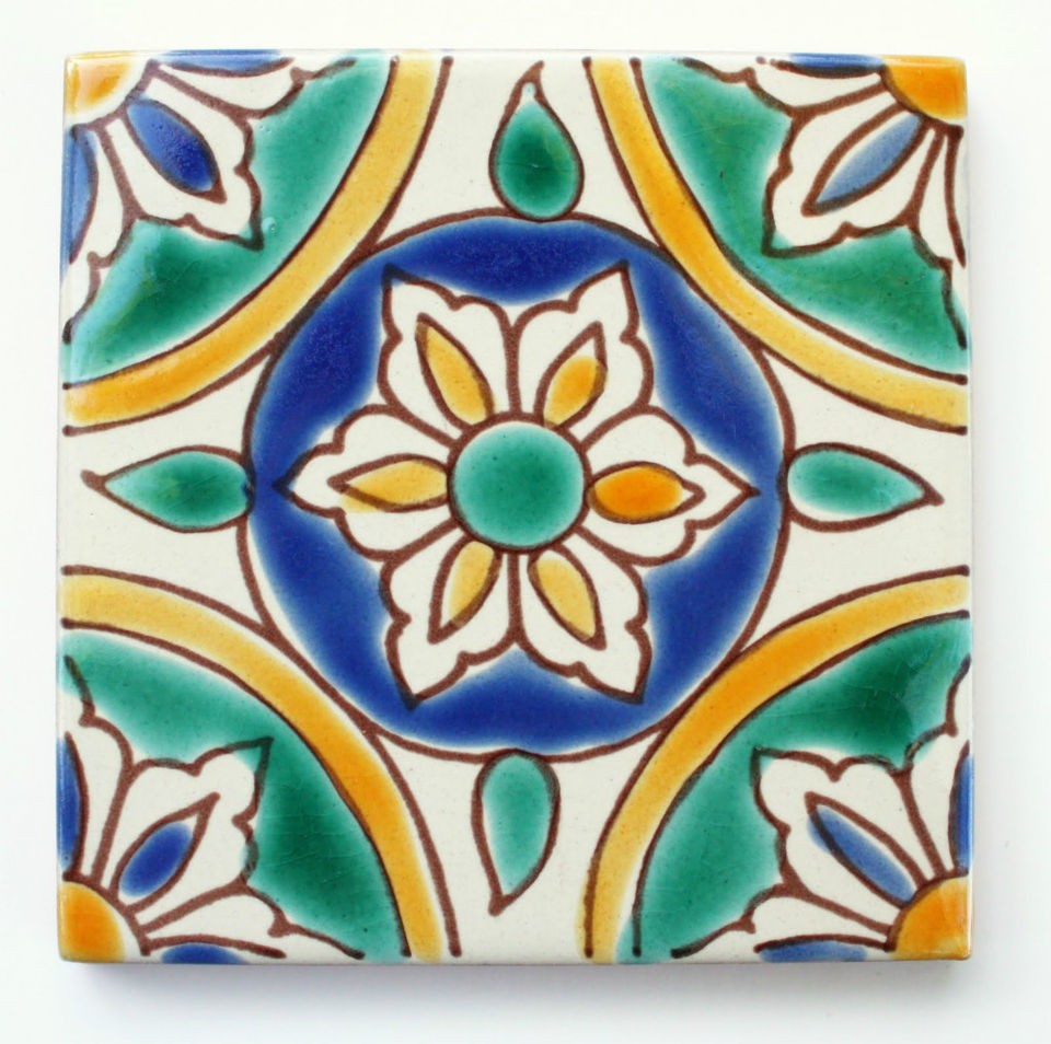 Mediterranean Spanish Ceramic Tiles   Granada   4X 4