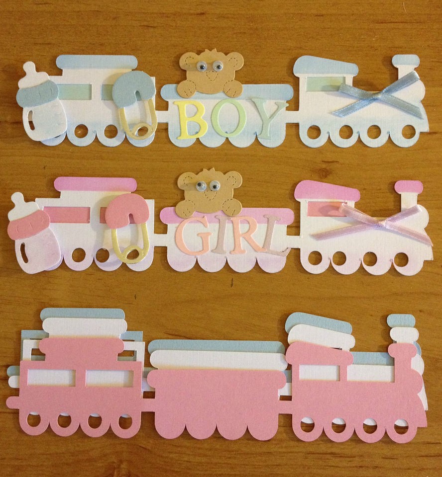 CUTE BABY TRAIN DIE CUTS FOR CARDS/TOPPERS *EXCLUSIVE*