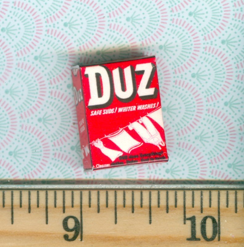 Dollhouse Miniature Size duz detergent Box