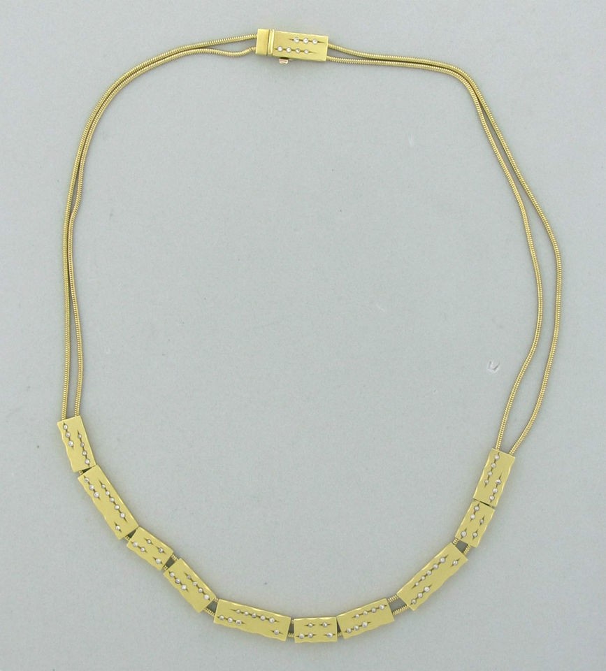 STERN 18K YELLOW GOLD DIAMOND SLIDE NECKLACE