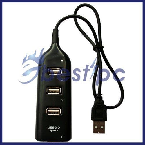 NEW 4 Port Mini USB 2.0 HUB 480 Mbps High Speed For Laptop PC Slim US