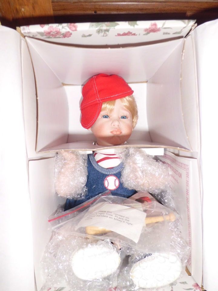 Gustave F. Wolff 12 tall Mickeys out boy baseball porcelain doll