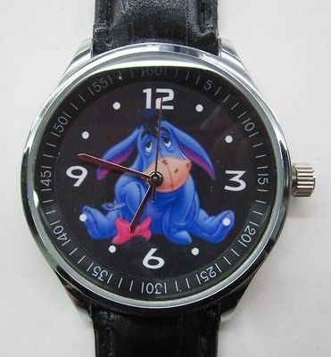 Disney Eeyore Cute Cartoon Leather Strap Watch NEW #01