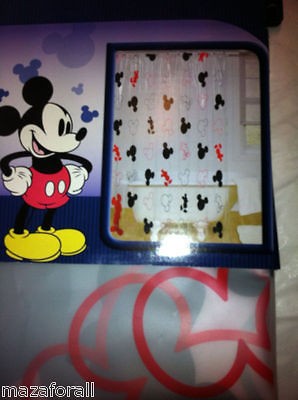 DISNEY MICKEY MOUSE FABRIC VINYL CURTAIN BRAND NEW