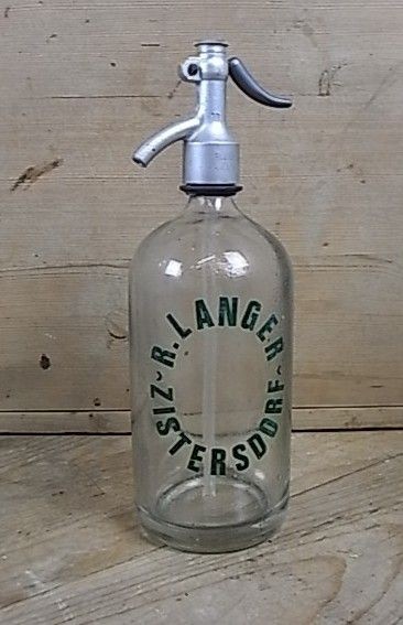   /AF210 * USED SELTZER SODA DISPENSER * GLASS * ANTIQUE GERMAN 1920s