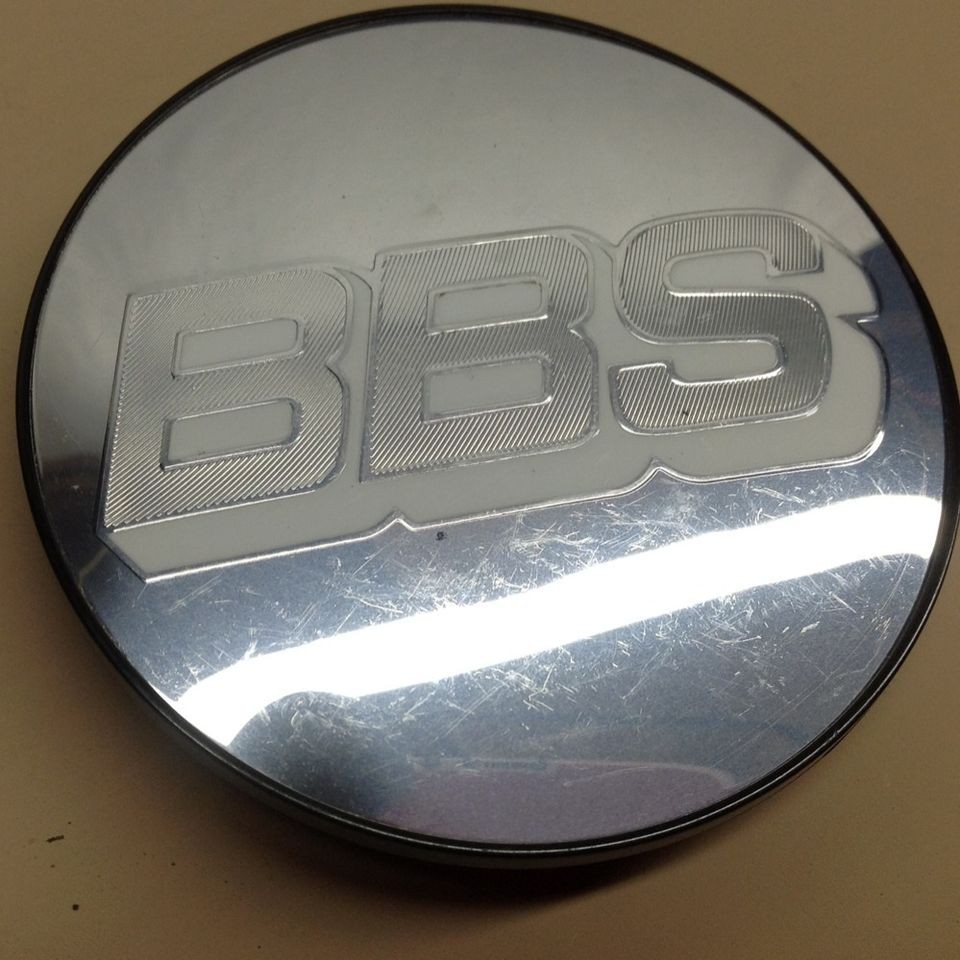 BBS Wheel Center Cap PN# 09.24.410 80mm Logo Chrome with Wht.Shadow 