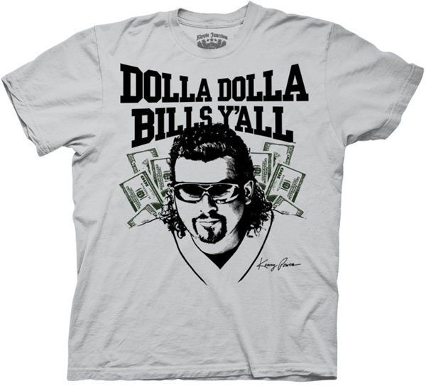 Eastbound & Down T shirt   Kenny Powers Dolla Dolla Bills   Grey Tee