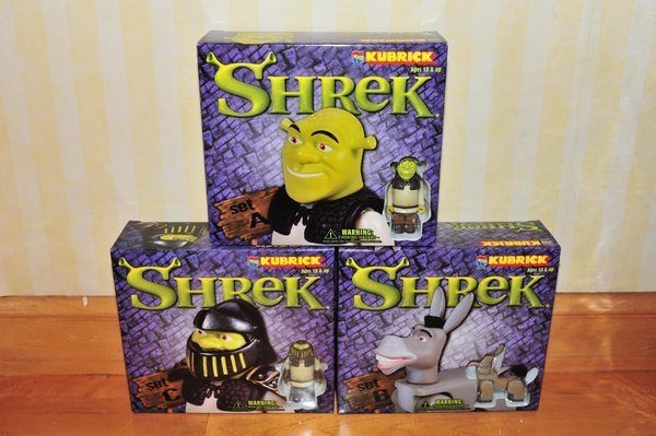 Medicom Kubrick Shrek Gingerbread Man Fiona Donkey ABC