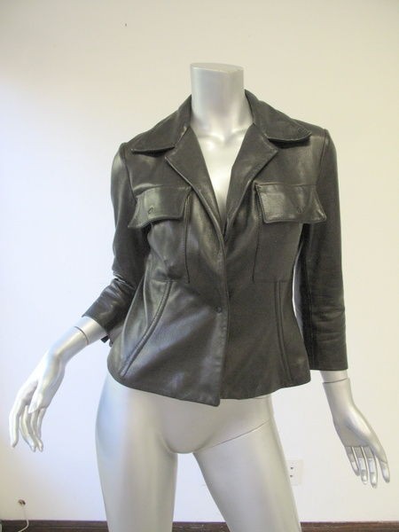 dolce gabbana leather jacket in Womens Clothing