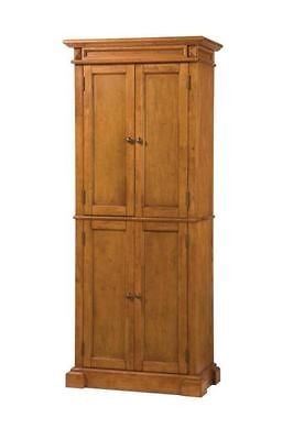   Kitchen Storage Cabinet Pantry with Raised Panel Doors in Distressed