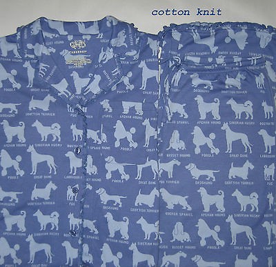 Womens Winter Dog Pajamas by Cabernet Size S M L Blue NEW Weiner 