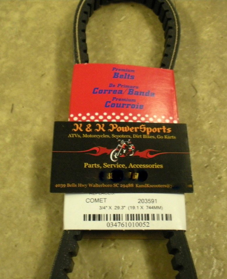 GO KART DRIVE BELT FOR COMET 203591 YERF DOG Q43103W MANCO 7655 CARTER 