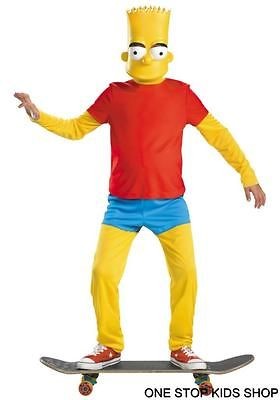 BART SIMPSON Boys 6 8 Dress Up HALLOWEEN COSTUME & Mask The Simpsons